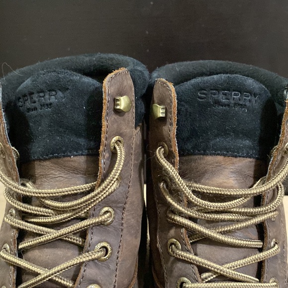 Sperry Top-Sider Brewster Duck Boots, Brown Leather/Black, Mens 10 - Picture 5 of 9